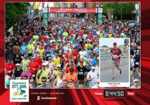 Rob running his first ever marathon in Ottawa, May 2015