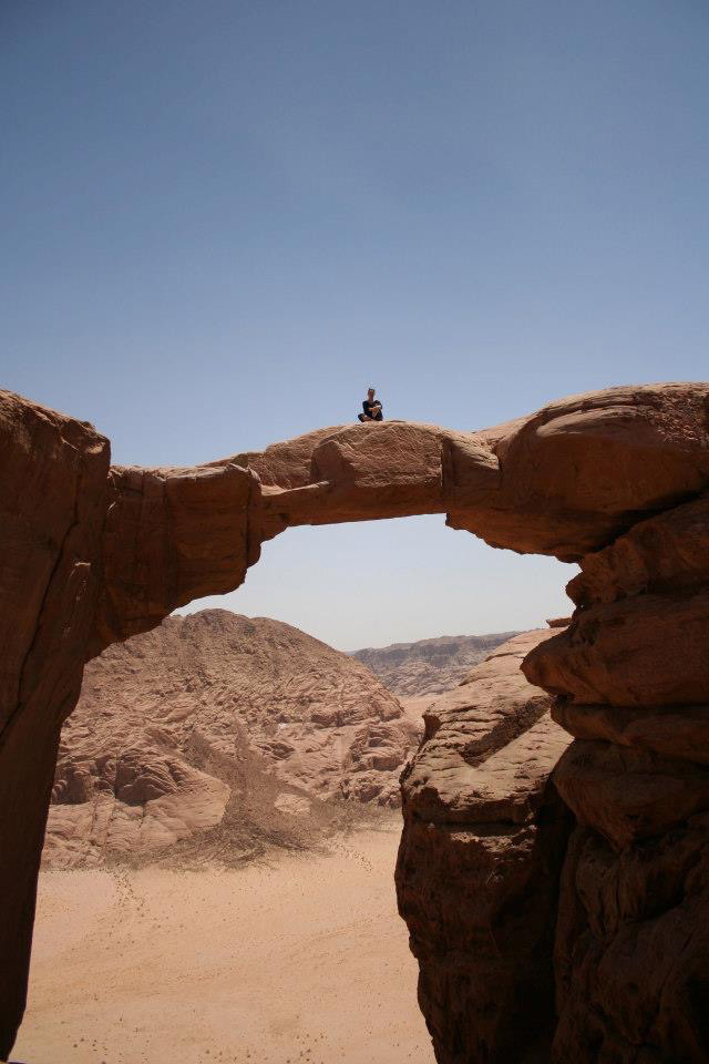 Emily did some climbing in the Wadi Rum valley in Jordan while she was there. Quite the view!
