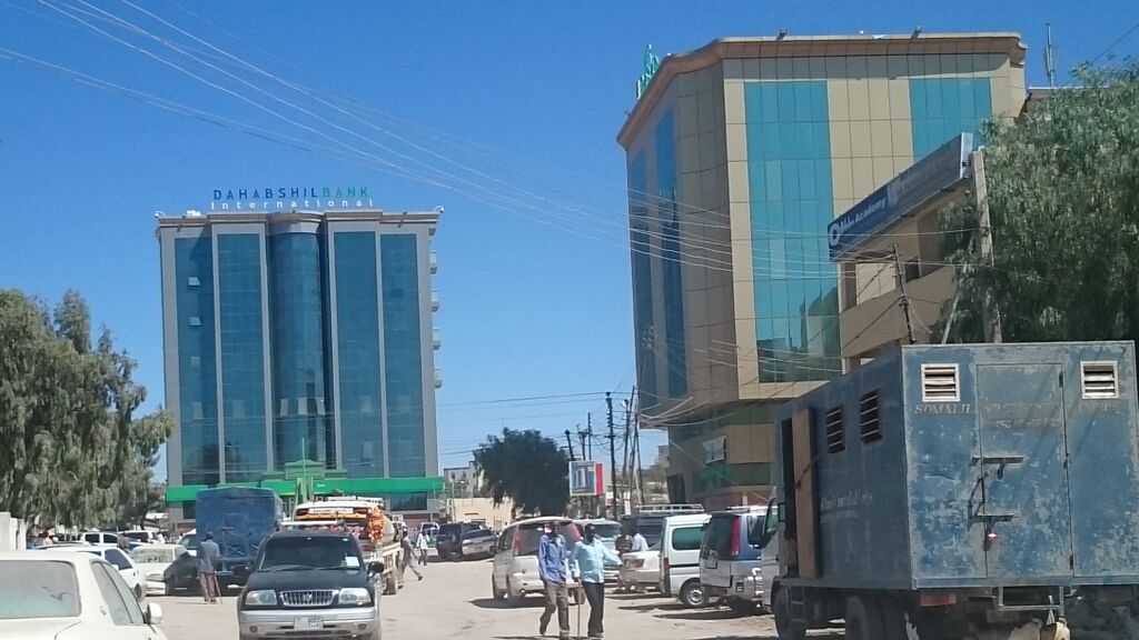 A view of some of the newest office buildings in Mogadishu.