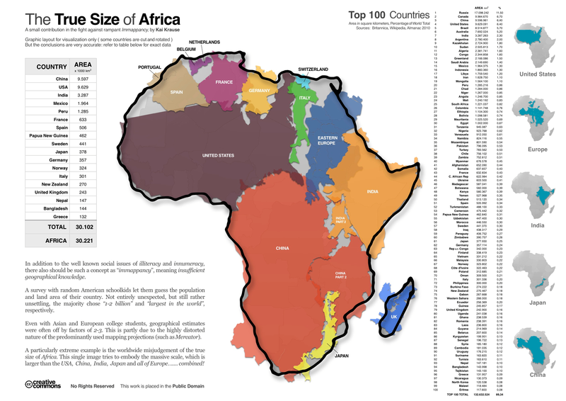 True Size of Africa Infographic