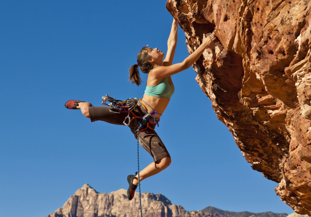 Rock climber on the edge.