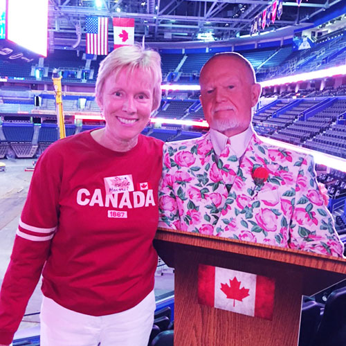 Susie Hoeller Canada Day celebration at Amalie Arena in Tampa