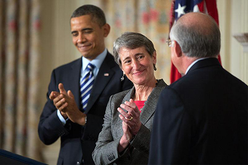 Obama and Interior Secretary Sally Jewell
