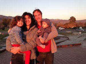 Sylvain and his family during a recent trip to California.