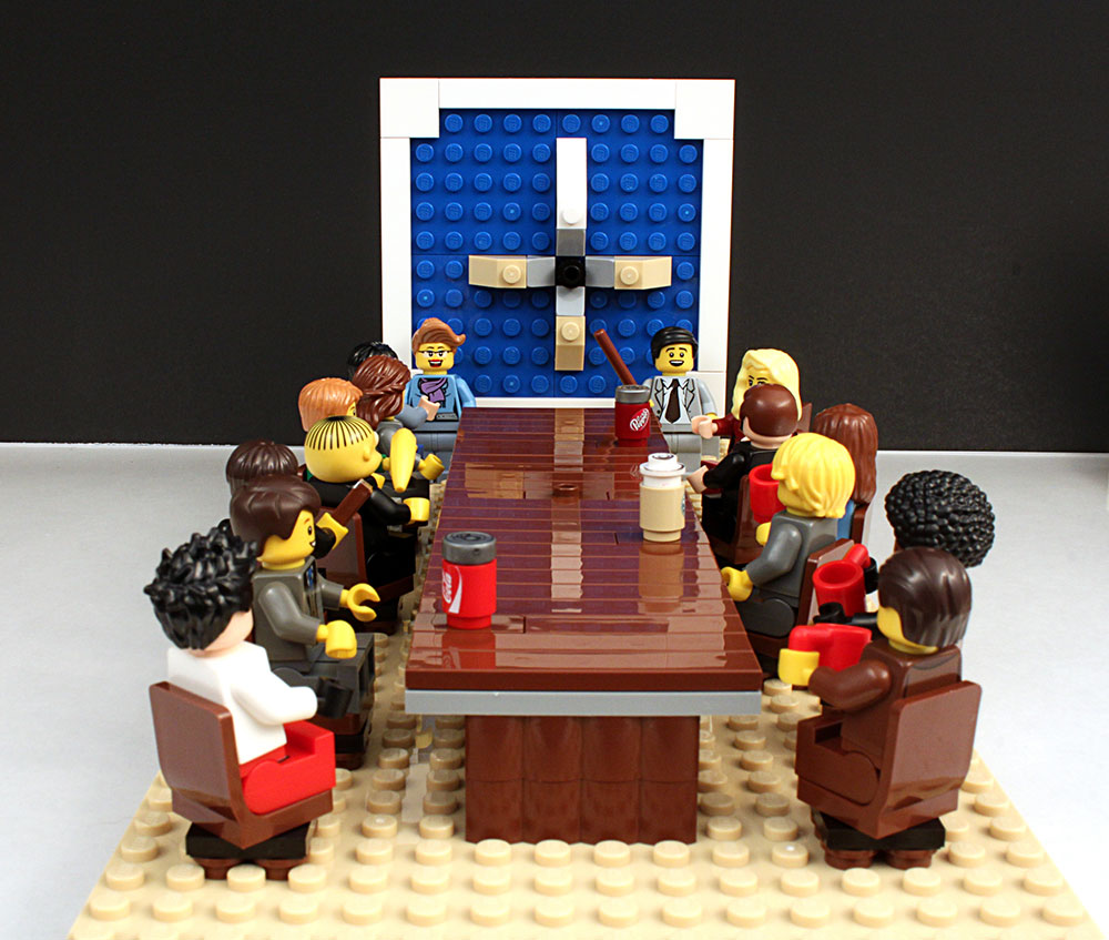 lego people in a board room