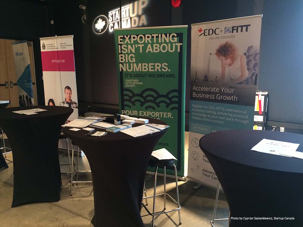 EDC FITT booth at Startup Canadian Export Challenge