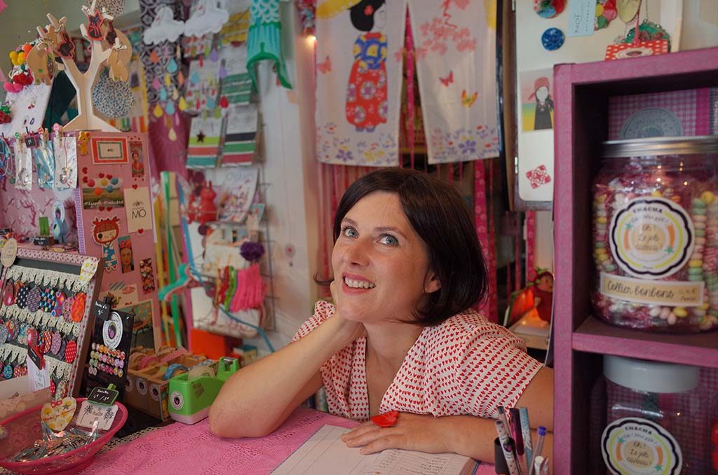 small business owner in her shop